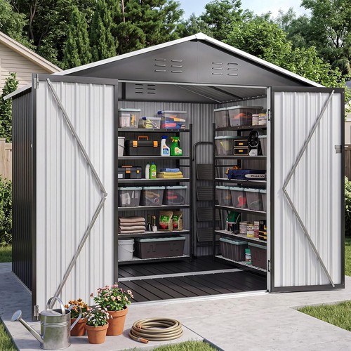 8x6ft outdoor storage shed - outdoor,