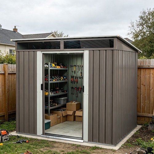 6x5 metal garden storage - ft,